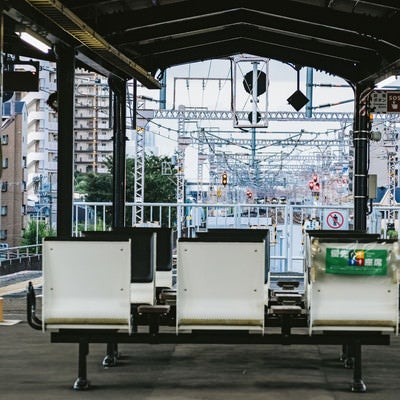 JR環状線野田駅のホームから見える景色の写真