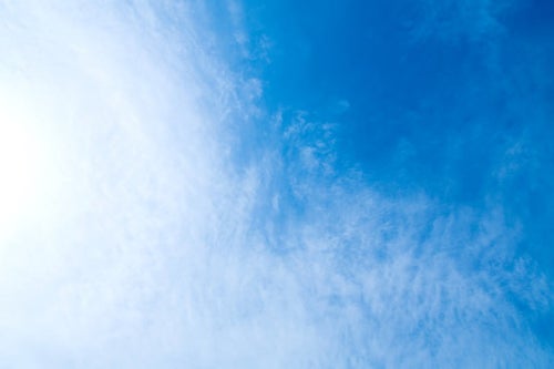 青い空、雲のテクスチャーの写真