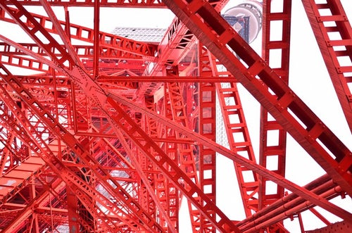 赤い鉄塔（東京タワー）の写真