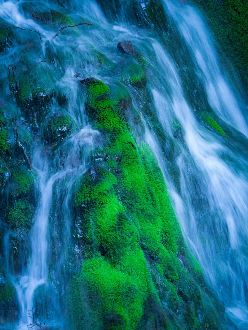 「崖からの柔らかな流れ」の写真