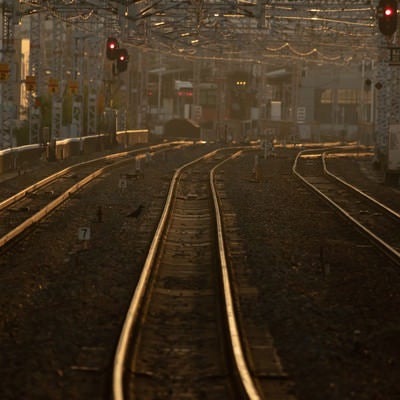 西九条駅方面を望む（夕刻）の写真