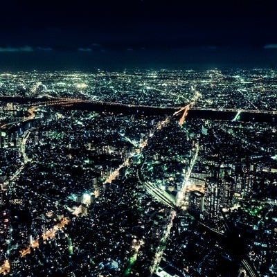 都会の静脈（夜景）の写真