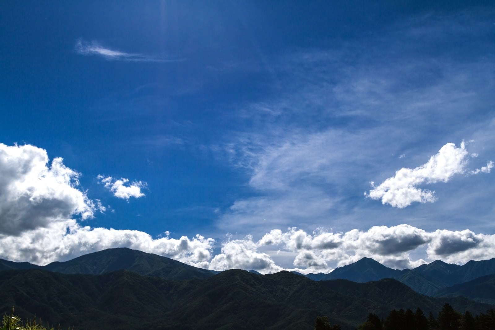 「青空と山々」の写真