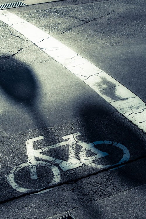 自転車専用道路の写真