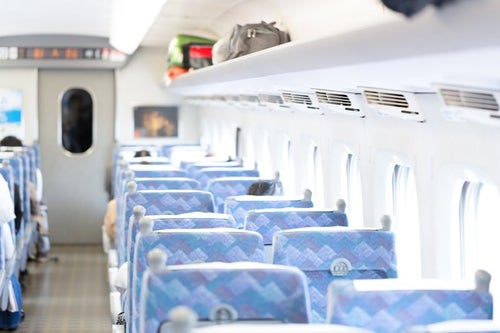 新幹線の座席の写真