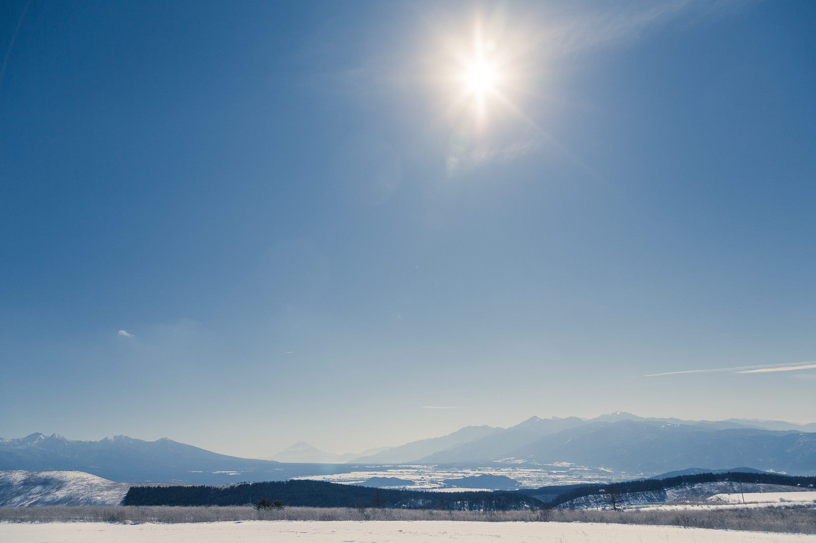 「雪山からの風景」の写真
