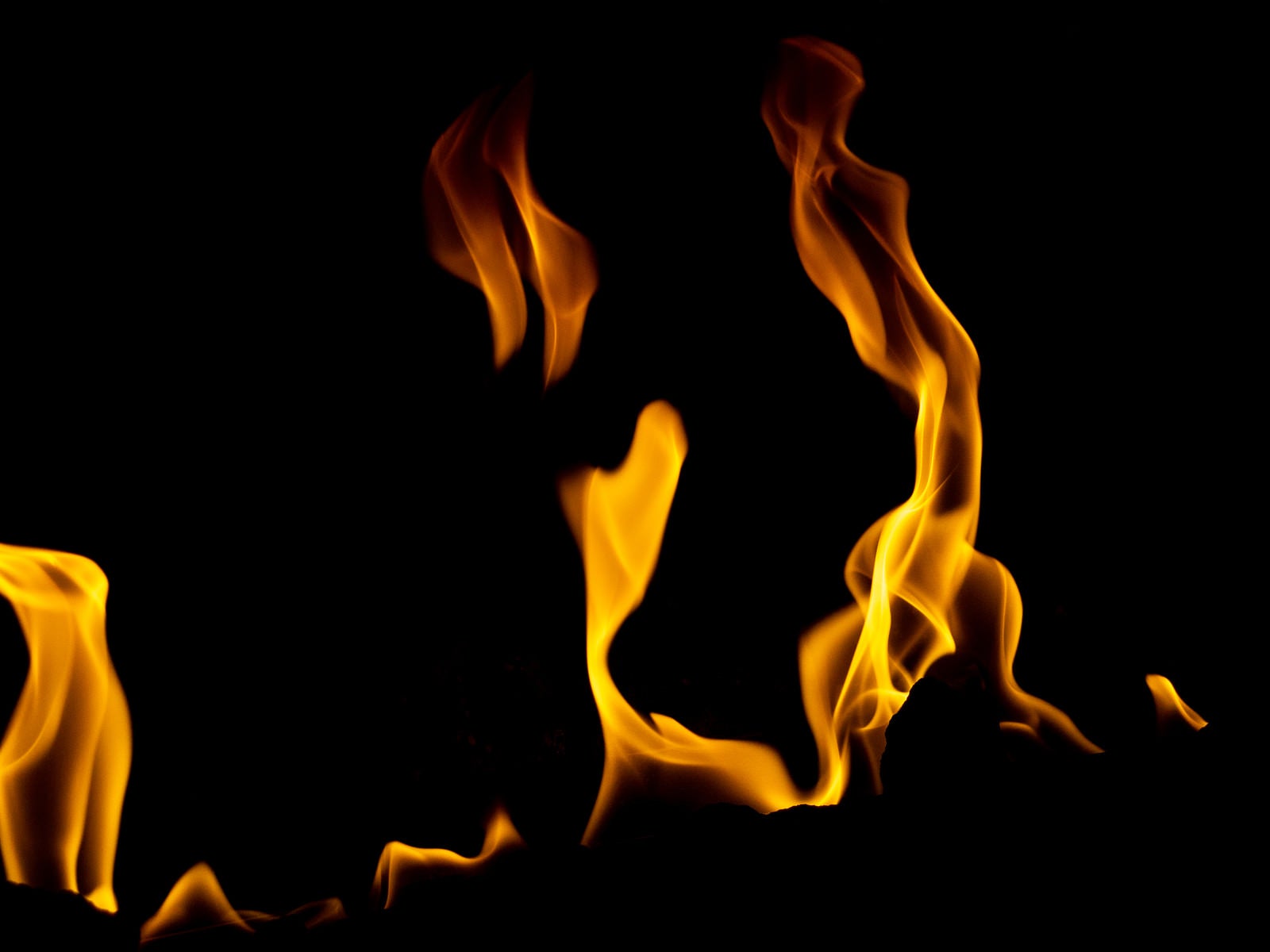 「ゆらりと不気味に燃える火」の写真
