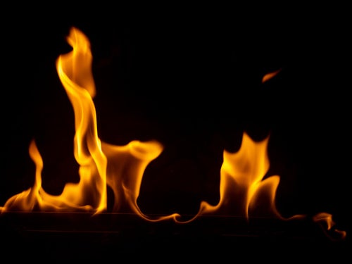 火が燃えてゴゴゴの写真