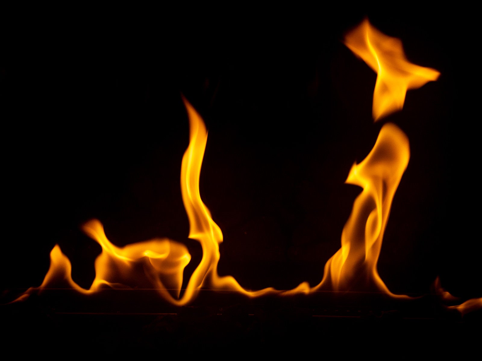 「炎を上げて燃える」の写真