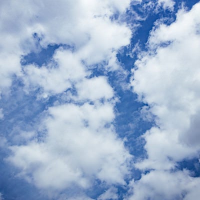 フワフワの積雲の写真