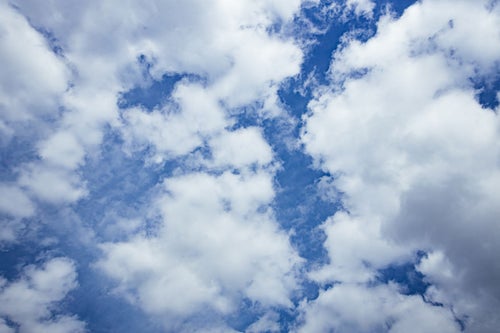 フワフワの積雲の写真