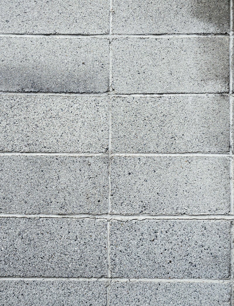 「コンクリートブロックの壁（テクスチャー）」の写真