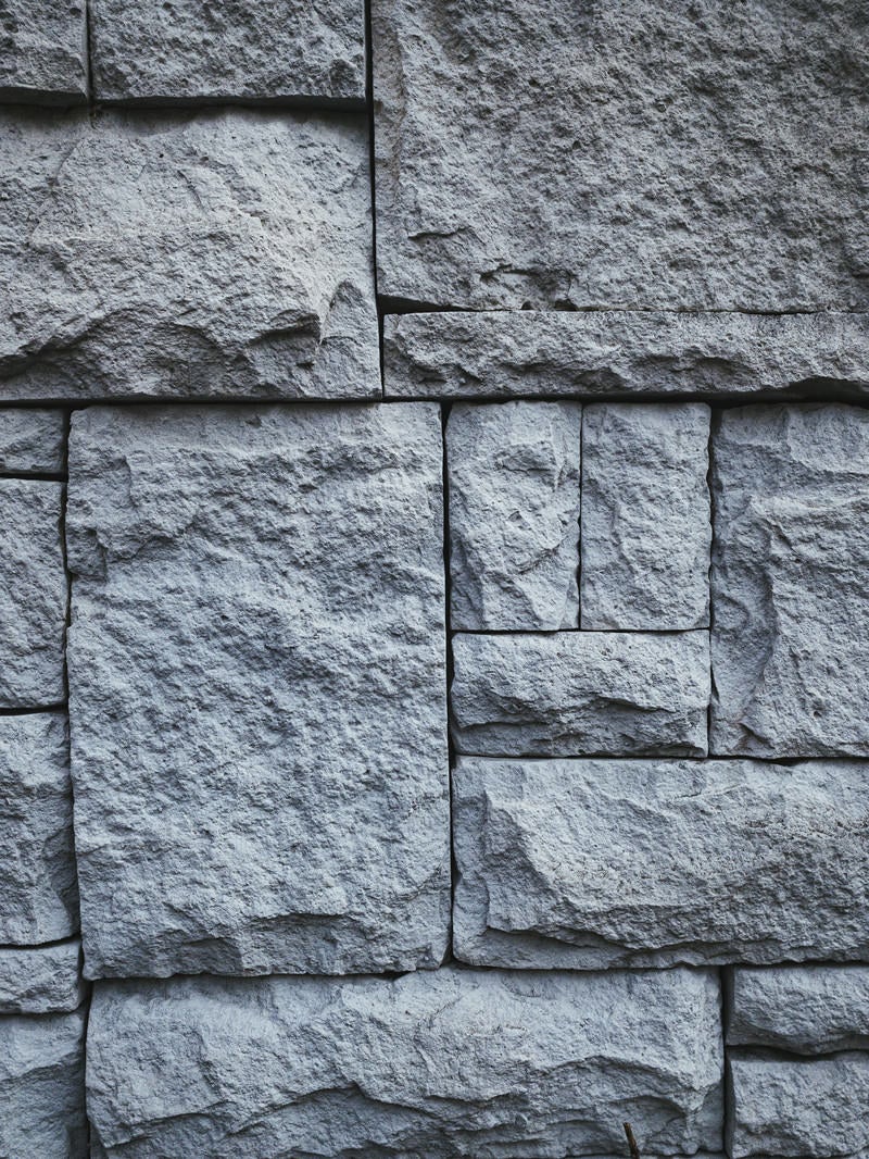 石積みタイルの壁（テクスチャー）の写真