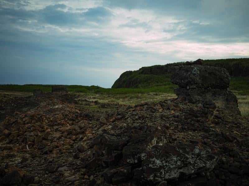 Remains of an Army Pillbox Standing on Rocky Terrain