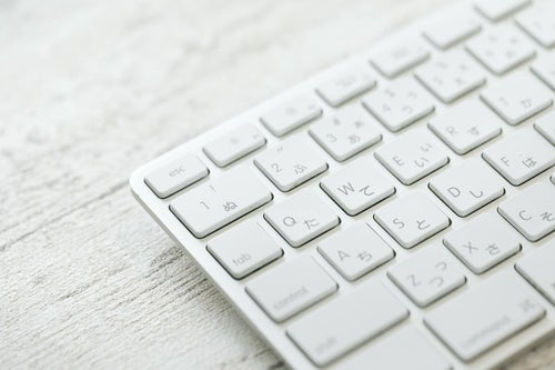 Macのキーボードの写真