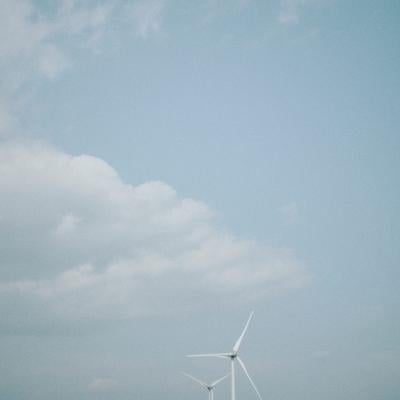 南相馬の風力発電の写真