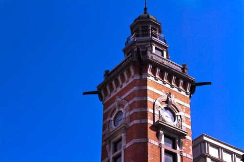 横浜開港記念館の時計塔の写真