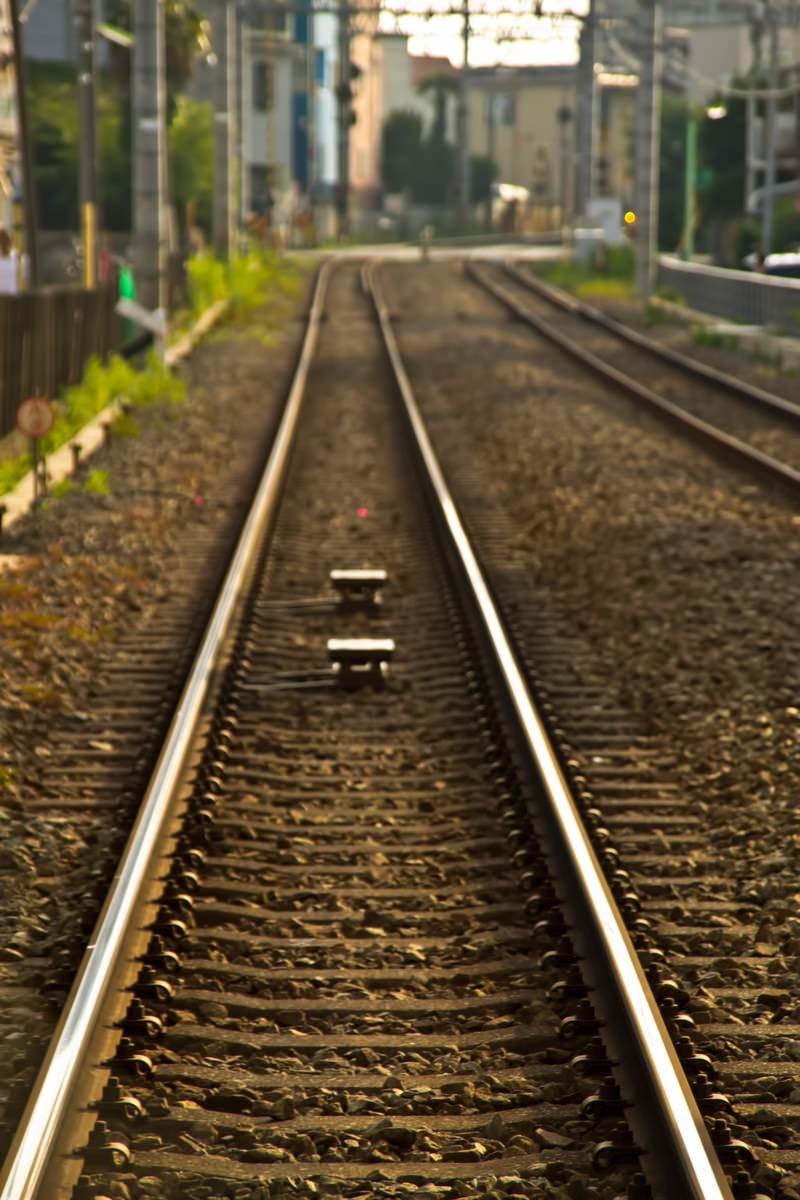 「東横線の線路」の写真
