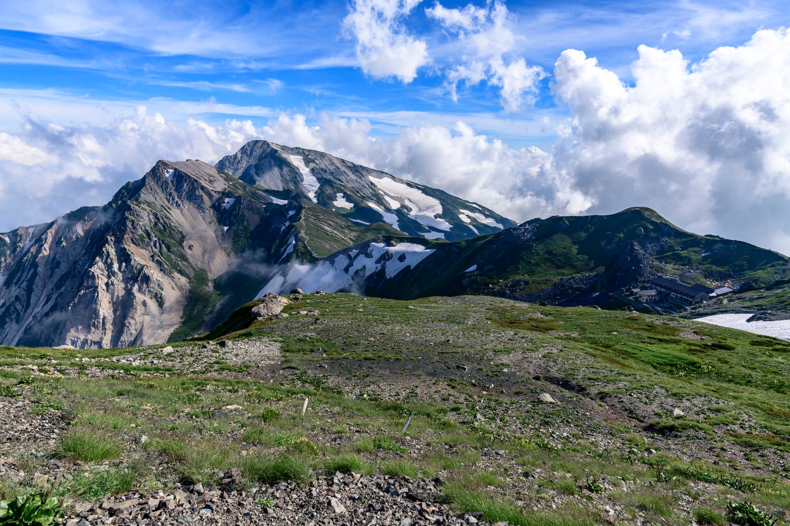 「白馬杓子岳と白馬鑓遠景」の写真