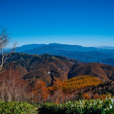 恵那山から見る中央アルプス方面の写真