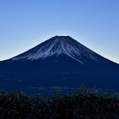 静寂のダイヤモンド富士（竜ヶ岳）の写真