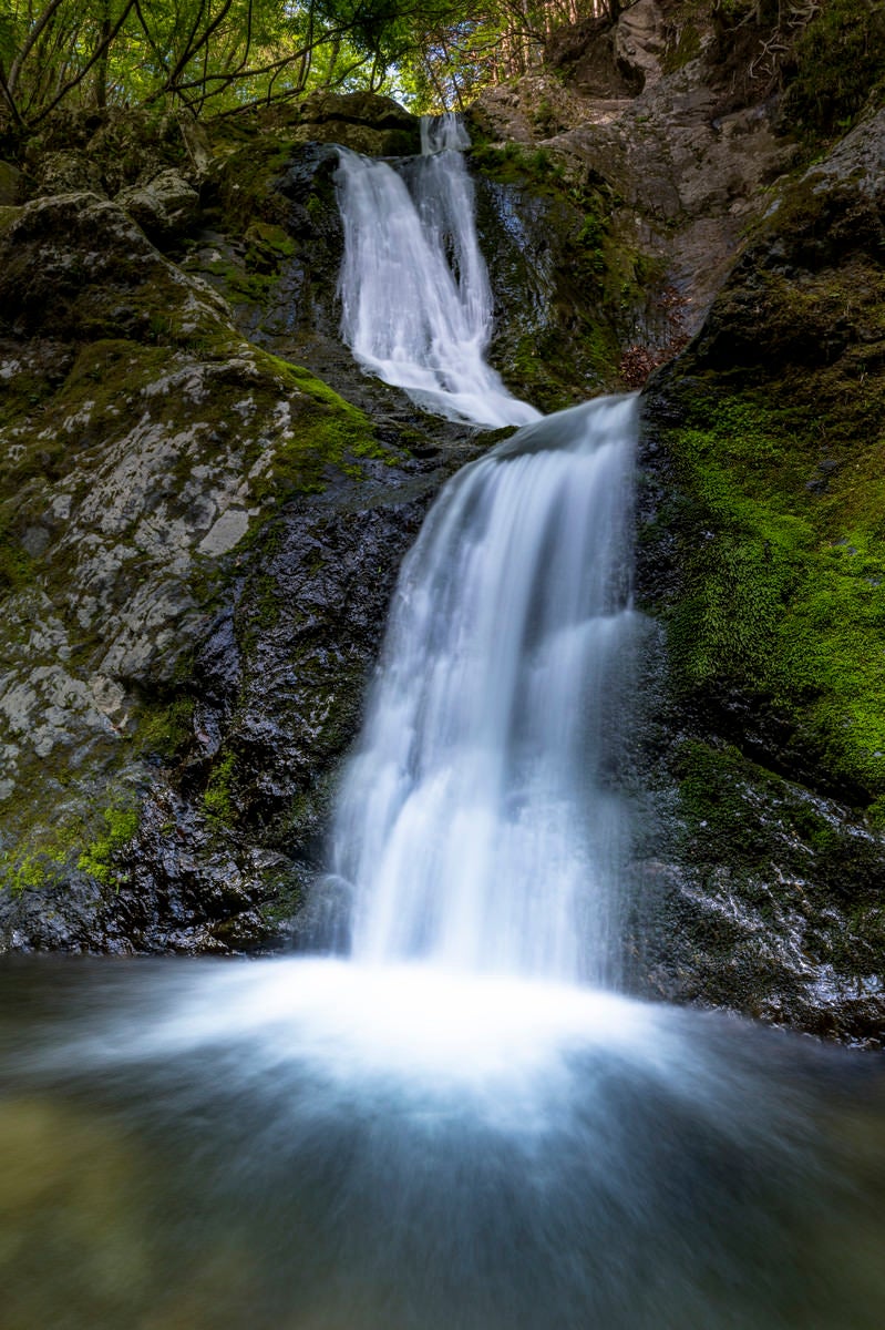 「海沢渓谷三段の滝（奥多摩）」の写真