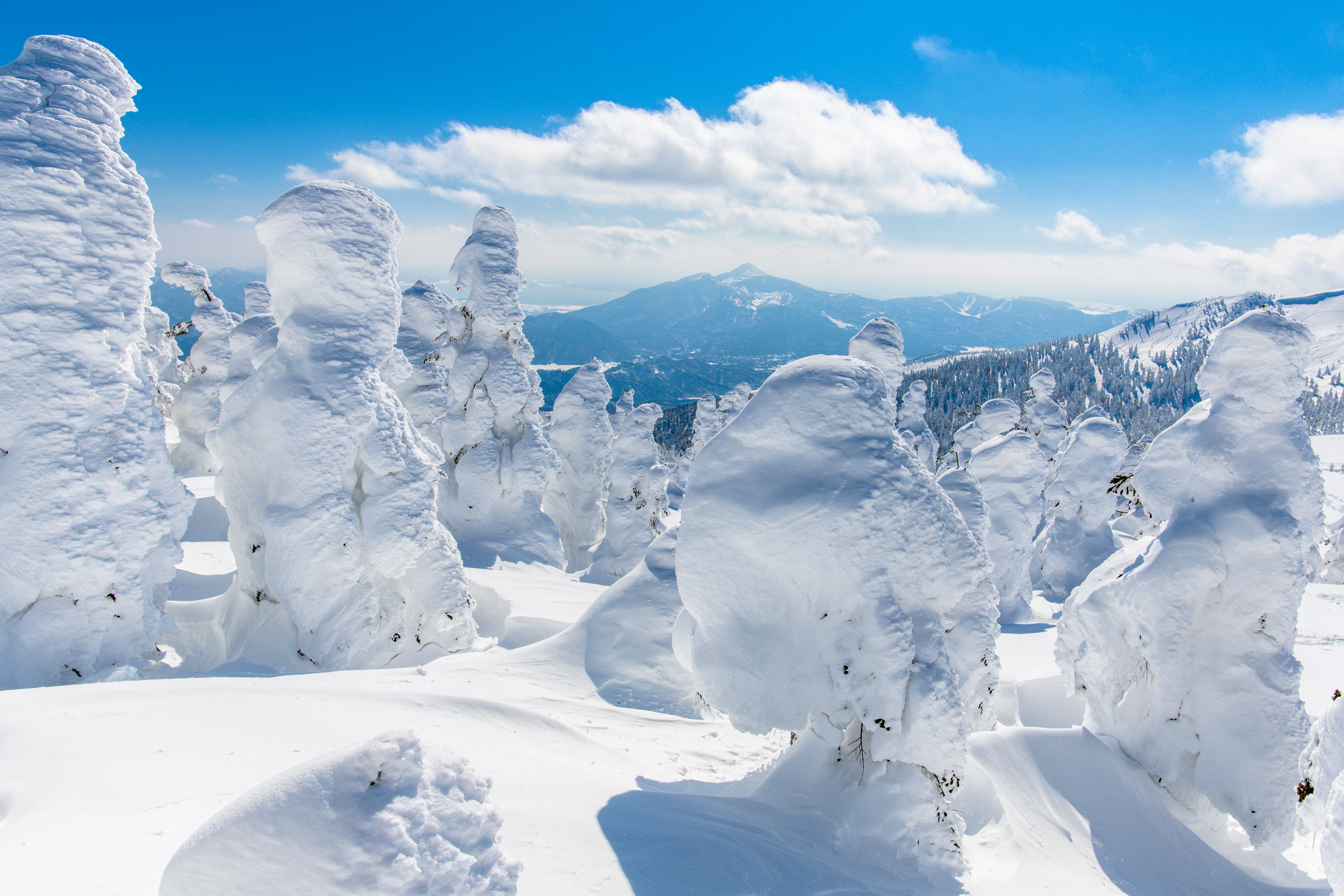 樹氷と磐梯山（バンダイサン）の無料写真素材 - ID.34911｜ぱくたそ