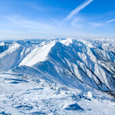 冬の谷川岳主脈の景色の写真