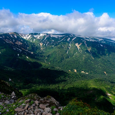 化雲岳へと向かう稜線の写真