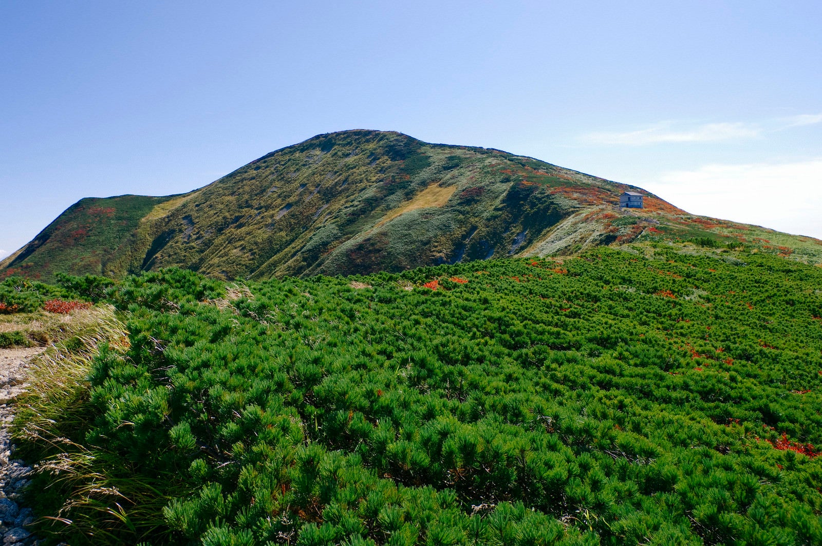 「大朝日岳稜線の景色」の写真