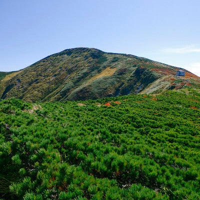 大朝日岳稜線の景色の写真