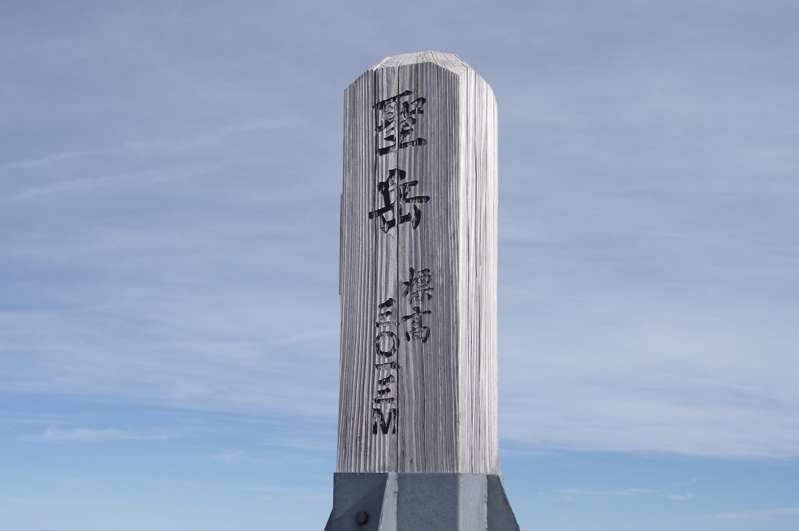 「立派な聖岳山頂の碑」の写真