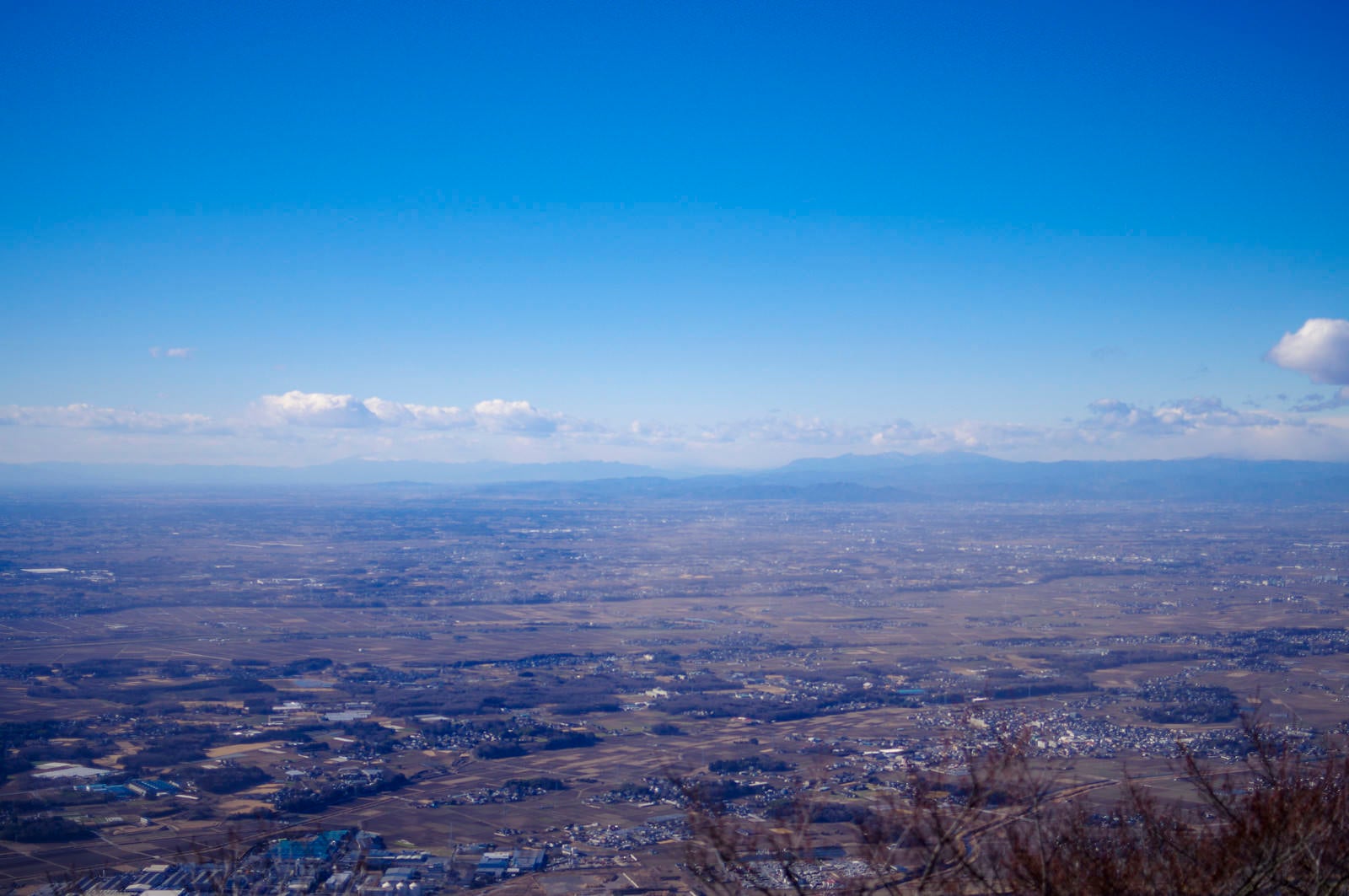 「筑波山から見る赤城山方面の景色」の写真