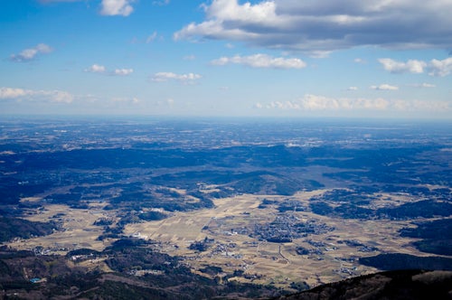 筑波山から見る関東平野の写真