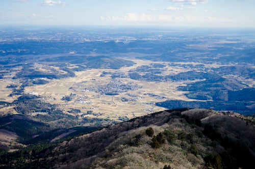 筑波山から見る麓の景色の写真