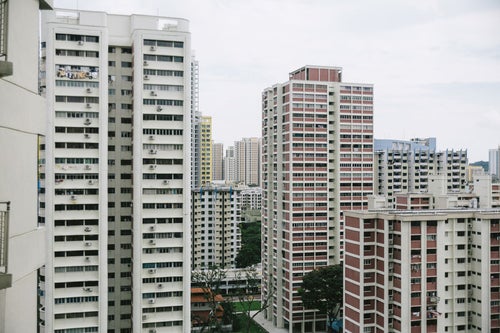 シンガポールの高層マンションの写真