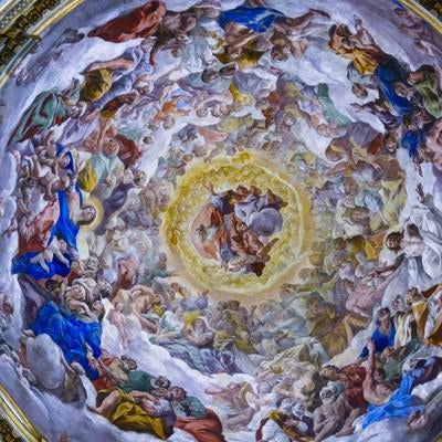 大聖堂の天井画（イタリア）の写真