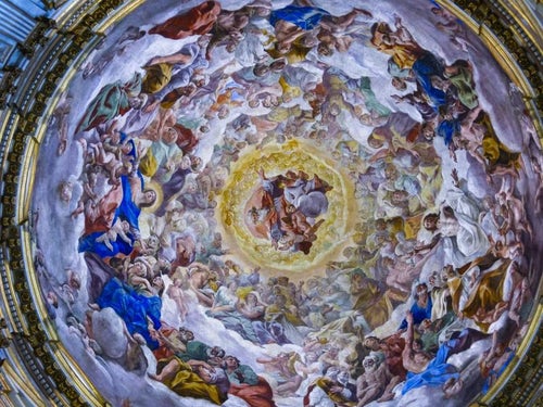 大聖堂の天井画(イタリア)の写真