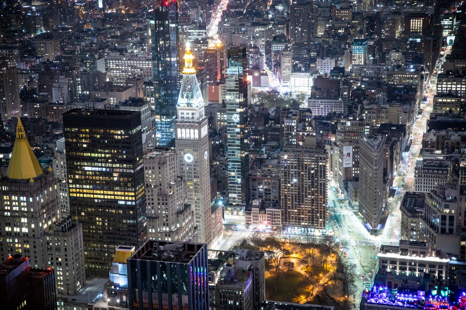「ニューヨークの夜景を見下ろす」の写真