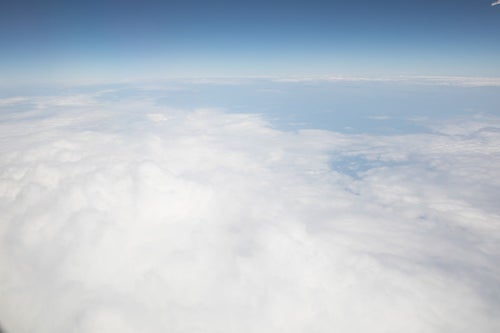 上空の空（雲海）の写真