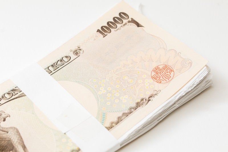 一万円の札束風（自作）の写真