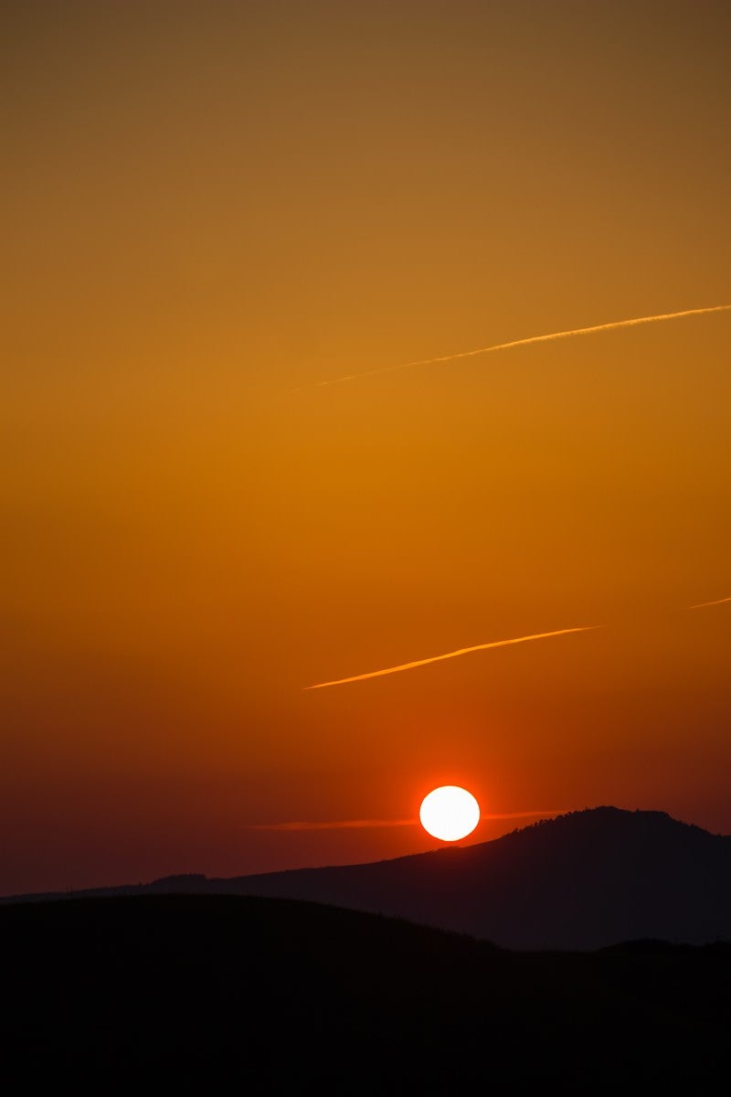 「阿蘇からの夕日」の写真