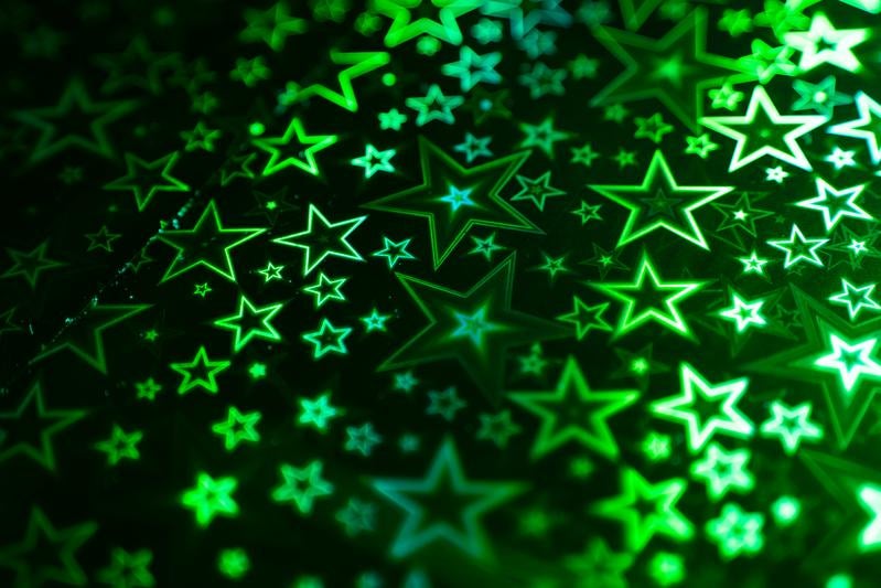 キラキラ星柄ホロカードの写真