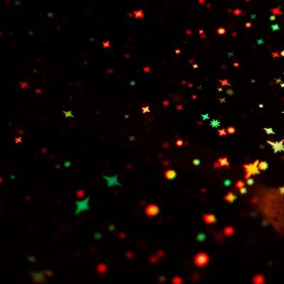 キラキラ輝く星形エフェクトの写真