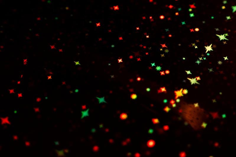 キラキラ輝く星形エフェクトの写真