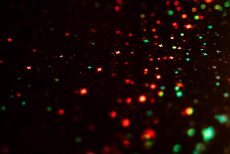 パーティーシーンで使える赤緑のキラキラ光背景