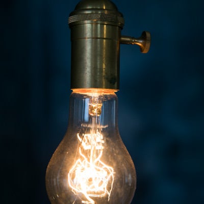 フィラメントタイプのエジソン電球の写真