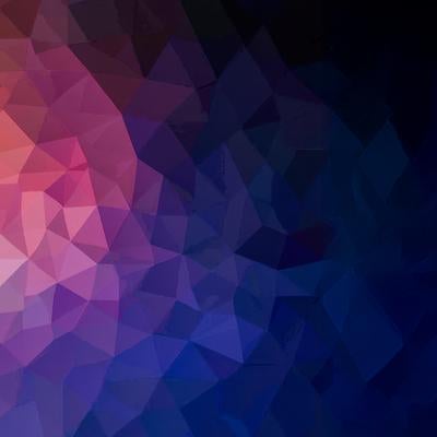 ピンクから紺色へグラデーションする幾何学的な多角形の抽象的な背景の写真