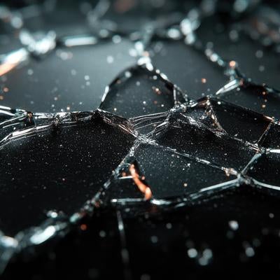 ひび割れが映し出すの写真