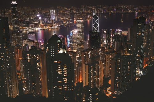 100万香港ドルの夜景の写真
